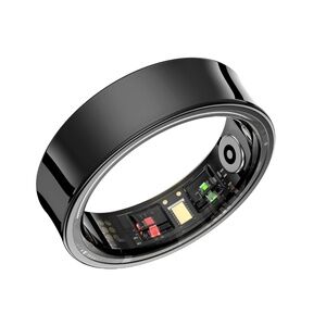 Fitness Ring Health Tracker Black Size 8